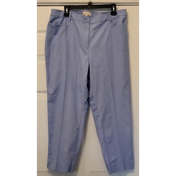 Talbots Plus Size 18W Light Blue Capri Pants Lightweight - Picture 11 of 11